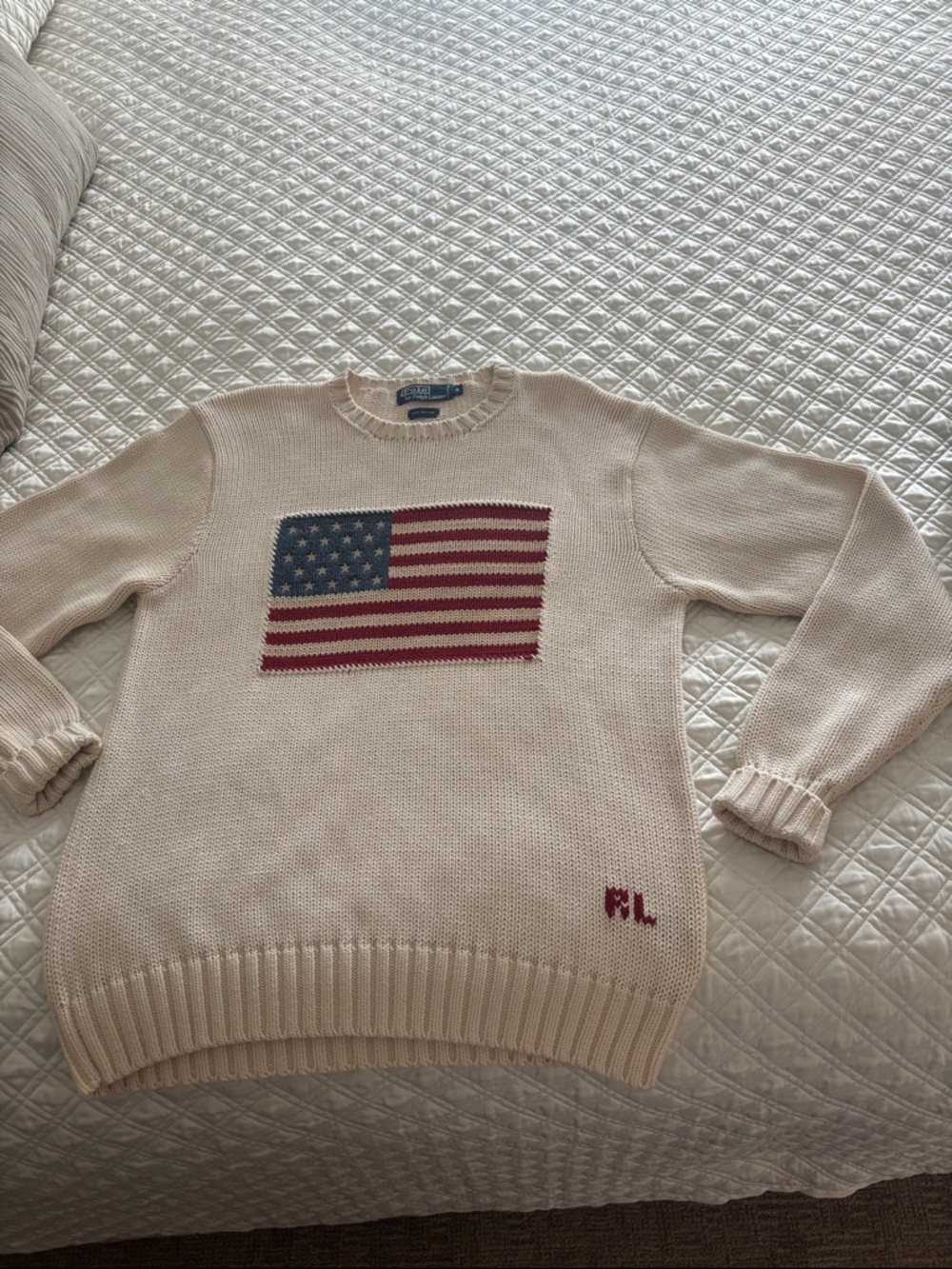 Polo Ralph Lauren medium flag sweater , like new!